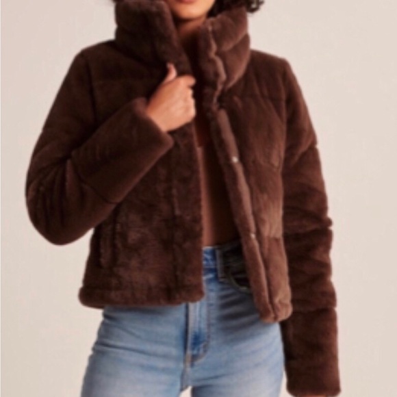 Mini super soft puffer/fur jacket - Picture 1 of 4